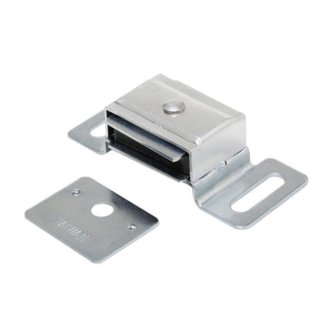 Magnetic Cabinet Catch Set for Doors, Drawers and Shutters with Metal Housing, Strike Plate and Screws, Four Pack
