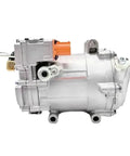Top Shelf Electric Ac Air Conditioning Compressor For Byd G5 S6 F3 F6 Tang Han Ev Song Plus Dmi side view with connectors.