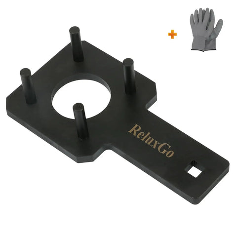 Beefy Crankshaft Pulley Holding Tool For VW Routan Dodge Chrysler Ram 3.6L Engines with gloves, durable metal with four pins