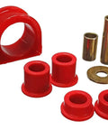 Steering Rack Bushing Set 8.10104R Vehicle Specific Fit, red bushings with metal sleeves and washer