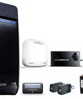 Slick Wall Mounted Smart Garage Door Opener With Rock Solid Battery Backup Ultra Silent Direct Drive Motor components and accessories.