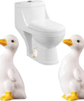 Duck Themed Toilet Bolt Covers Set Ceramic Duck Screw Caps for Bottom of Toilet Cute Bathroom Decor 2 Pack Easy Snap On Install
