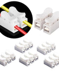 Two Or Three Hole Terminal Block Wire Connector With Push In Screwless Clamp No Fuss Quick Connect For Lamps And Lanterns