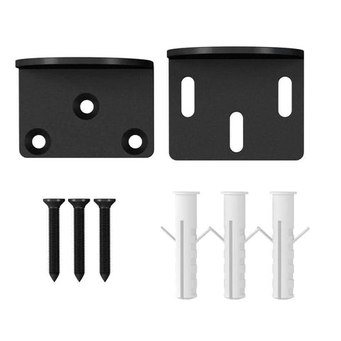 Durable Matte Black U Shape Floor Mounted Sliding Barn Door Guide Wide Arm Floor Bottom Guide For Doors Between One And Seven Sixteenths And One And Thirteen Sixteenths Inches Thick Great For Bedroom Kitchen Office And More with screws and wall anchors