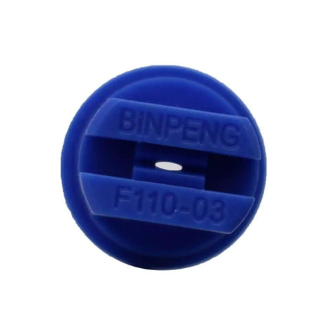 Close-up of blue nozzle from High Pressure Knapsack Sprayer Set Of 30 Wide Angle Fan Shaped Nozzles For Lawn Garden Farm Watering