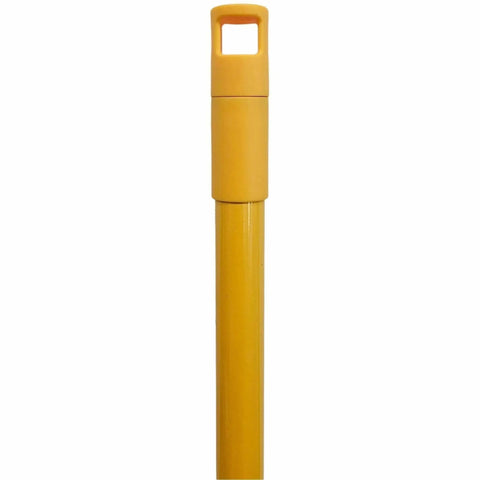 Close-up of the long wood handle of Value Plus Plunger With Flexible Seal And Long Wood Handle For Easy Toilet And Drain Unclogging Keeps Hands Away