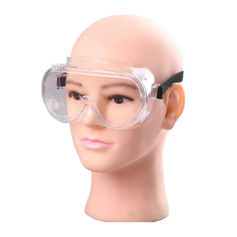 10 Pack Anti Fog Safety Goggles For Lab And Construction Over Glasses Protective Eye Gear With Adjustable Strap mannequin display