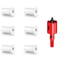 Top Shelf 6 Pack White Silicone Wall Grommets For Starlink Cable Management Smooth 3/4 Inch Cord Pass Through Rings with hole saw.