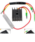 12V Voltage Regulator Rectifier For 4HP 5HP 6HP Small Engine Models M4C MFS4A2 MFS4B M5B M5BS MFS5A2 MFS6 MFS5 Replaces 369760601 369-76060-1 black finned unit with wiring leads
