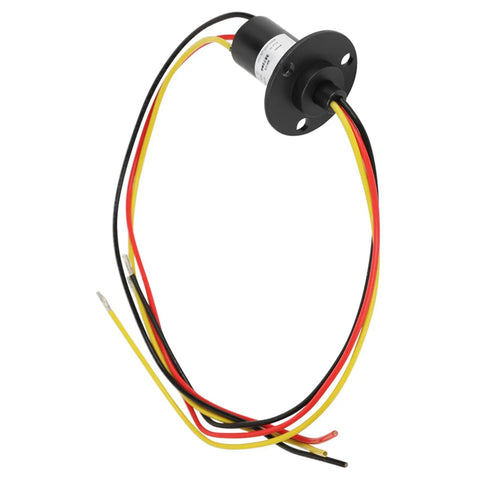 Mini Slip Ring For Three Wire Setup 15A 0 To 600V 150RPM Wind Generator Component With Durable Plastic Housing And Smooth Power Transfer For Rotating Gear, black flange mount with 3 wires