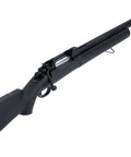 Mil-Inspired M24 Style Airsoft Scout Rifle with Elite Series Black Finish, no optics, angled view
