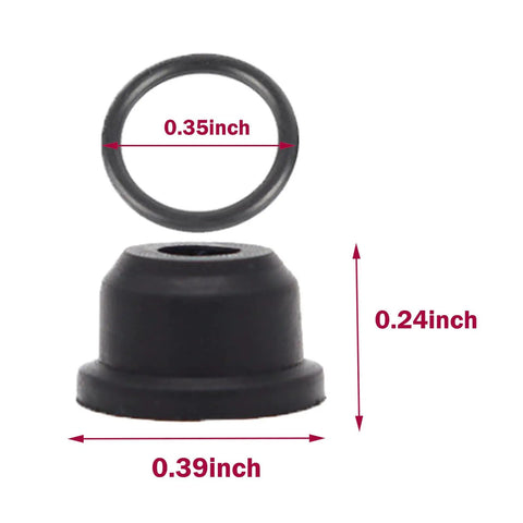 All In One Universal Brake Clutch Slave Master Cylinder Pipe Connector Joint Clip Seal Gasket Repair Kit For VW Audi BMW No Fuss Install With Premium Rubber, black rubber seal, 0.39inch x 0.24inch