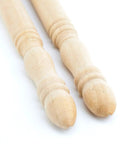 Close-up of Beechwood Corner Guards 39 1/4 Inch Edge Protectors for Walls, showing detailed sanded wood finish and design.
