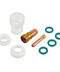 Upgrade Your Weld Game With This Stubby Gas Lens Kit #12 Cup Designed Specifically For Wp-17, Wp-18 And Wp-26 Tig Torch Models To Deliver Ultra-Clear Arc Stability And Perfect Fit Without Any Messy Mods Or Gear Swaps Today components including glass cup, collet body, and O-rings.