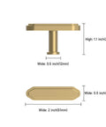 Dimensions of Champagne Bronze Cabinet Knobs 10 Pack Zinc Kitchen Cabinet Hardware For Dresser Drawers 1.2 Inch Diameter By 1.1 Inch Height.