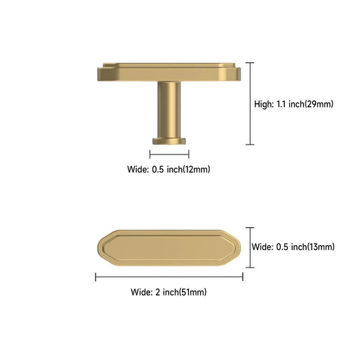 Dimensions of Champagne Bronze Cabinet Knobs 10 Pack Zinc Kitchen Cabinet Hardware For Dresser Drawers 1.2 Inch Diameter By 1.1 Inch Height.
