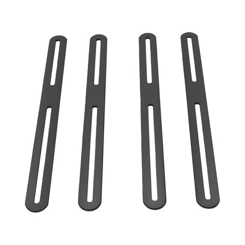 4 Piece Slotted Corner Brace Set for Furniture Adjustable Stainless Steel Flat Mending Plate Support Sturdy Tough As Nails Rustproof Black Repair Bracket