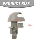 Side view showing dimensions of 2 Pack Sun Visor Holder Retainer Clip 5GE11TL2AA Replacement For Dodge Dakota 2000 2003 And Dodge Durango 2001 2003