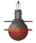 1/350 Chinese Kilo Class Submarine Dunker Model Kit In Plastic Dope Build For Collectors And Builders, front view, detailed hull