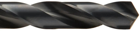 Close-up of High Speed Steel Drill Bit Set 26 Piece Jobber Length A To Z With Black Oxide Finish, showing the bit's spiral design.
