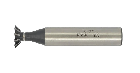 12mm By 45 Degree HSS Dovetail End Mill Cutter For Precision Milling Pro Grade High Speed Steel 10mm Shank 10 Flutes