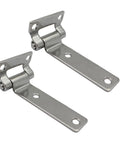 2-pack stainless steel heavy-duty hinges with mounting plates and holes for furniture or shipping containers