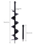 Beefy Heavy Duty Auger Drill Bit Six Inch By Thirty One Inch For Post Holes Earth Digger Planting Fence Hole Maker Machine