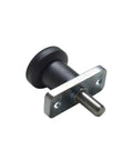 Heavy Duty Flanged Indexing Plunger Featuring Spring Loaded Knob, steel pin, zinc alloy base for machine setups.