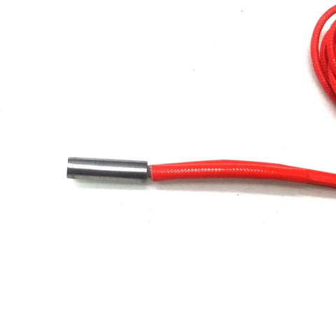24V 40W Heater Cartridge For 3D Printer Hotend 6mm Stainless Steel With 1.5M Lead Pack Of 3, showing red lead wire