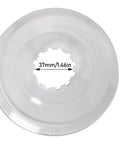 2 Pack Freewheel Spoke Protectors 138mm Diameter for Mountain and Road Bikes, Transparent Wheel Cover Detail with Measurements