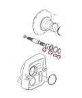 Beefed Up Flywheel Primary Shaft Repair Kit With Bearing Lip Seal Snap Ring And Gasket For Penta D4 D6 DPH DPR Marine Drives