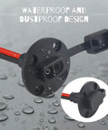 SAE Power Socket Sidewall Port Kit With Cap Easy Install 10AWG 23.62 Inch Quick Disconnect Panel Mount Power Cable waterproof design