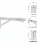 Foldable Shelf Brackets for Wall Mount, Stainless Steel, Hinged Drop-Leaf Support, No-Fuss Space-Saving Wall Mounted Rack
