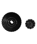 Top view of 11 To 28T Helical Axle Gear Set For 1 To 18 HPI Venture 18 Upgrade, showing beefy steel alloy construction and helical teeth design.