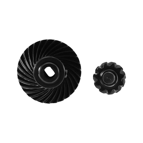 Top view of 11 To 28T Helical Axle Gear Set For 1 To 18 HPI Venture 18 Upgrade, showing beefy steel alloy construction and helical teeth design.
