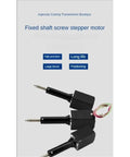 Premium Micro Miniature Linear Actuator Single Shaft Lead Screw Stepper Motor with Telescopic Push Rod shown in multiple angles.