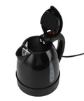 12V Car Water Heater Portable Electric Kettle With Auto Shut Off Safety Overheat Protection, black kettle with open lid.