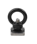 Black M6 T Track Bolts With Killer Eye Nuts For Heavy Duty Roof Rack Builds Black Finish 304 Stainless Steel Tough Cargo Tie Down Universal Hardware Pack Of Four close-up of T-slot eye bolt with square base.