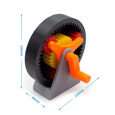 Get Your Hands On This Awesome Assemblable 3D Printed Pla Planetary Gear Model Kit, 140x120x40mm, PLA, side view
