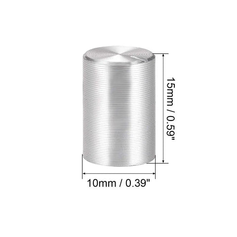 Knurled Aluminum Potentiometer Knob 6mm Shaft Fits Quarter Inch Pots Rotary Volume Control Knob 10mm By 15mm Replacement Audio Knob