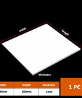 White PTFE Teflon Sheet 300 By 300 Mm Industrial Grade Engineering Plastic, 1mm Thick, Top View, 1 Pc, Ultra Chemical Resistant