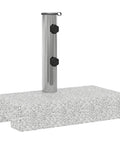 Rectangular Granite Parasol Base With Dual Adapters 55.1 Lbs Heavy Duty Patio Umbrella Stand For Poolside Yard Or Garden Stable Wobble Resistant Fits A Variety Of Poles Durable Outdoor Accent