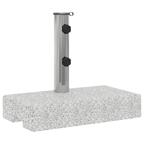 Rectangular Granite Parasol Base With Dual Adapters 55.1 Lbs Heavy Duty Patio Umbrella Stand For Poolside Yard Or Garden Stable Wobble Resistant Fits A Variety Of Poles Durable Outdoor Accent