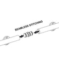 Detailed view of seamless stitching for Heavy Gauge Steel Sliding Barn Door Hardware Kit with rolling rail track.