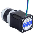 Nema 17 Stepper Motor Bipolar With 48 Millimeter Frame And 10 To 1 MG Series Planetary Gearbox, high torque, low noise, side view