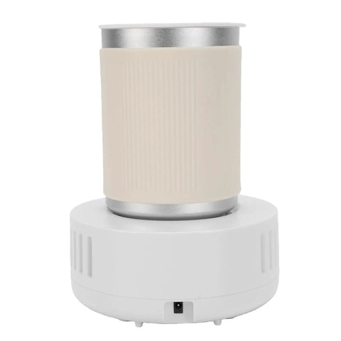 Dual Zone Cup Cooler And Warmer Keeps Your Drinks Totally Chilling Or Scorching Hot Year Round Electric Desk Beverage Station with cup holder.