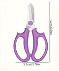 Purple Stainless Steel Pruning Shears For Garden Work Ergonomic Handles Lightweight Manual Scissors for trimming plants