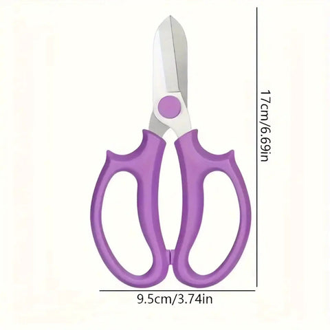 Purple Stainless Steel Pruning Shears For Garden Work Ergonomic Handles Lightweight Manual Scissors for trimming plants