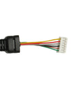 Close-up of connector end of Replacement Handheld Mic Cable For Yaesu Radios Stretchable 24 Inch Mic Cord 3 Pack