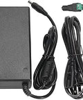 Beefy 12V LED Power Supply Adapter, 100W Switching Transformer, 8A Output, 12VDC, US Plug with cables and connector.